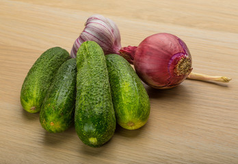 Cucumbers on the board