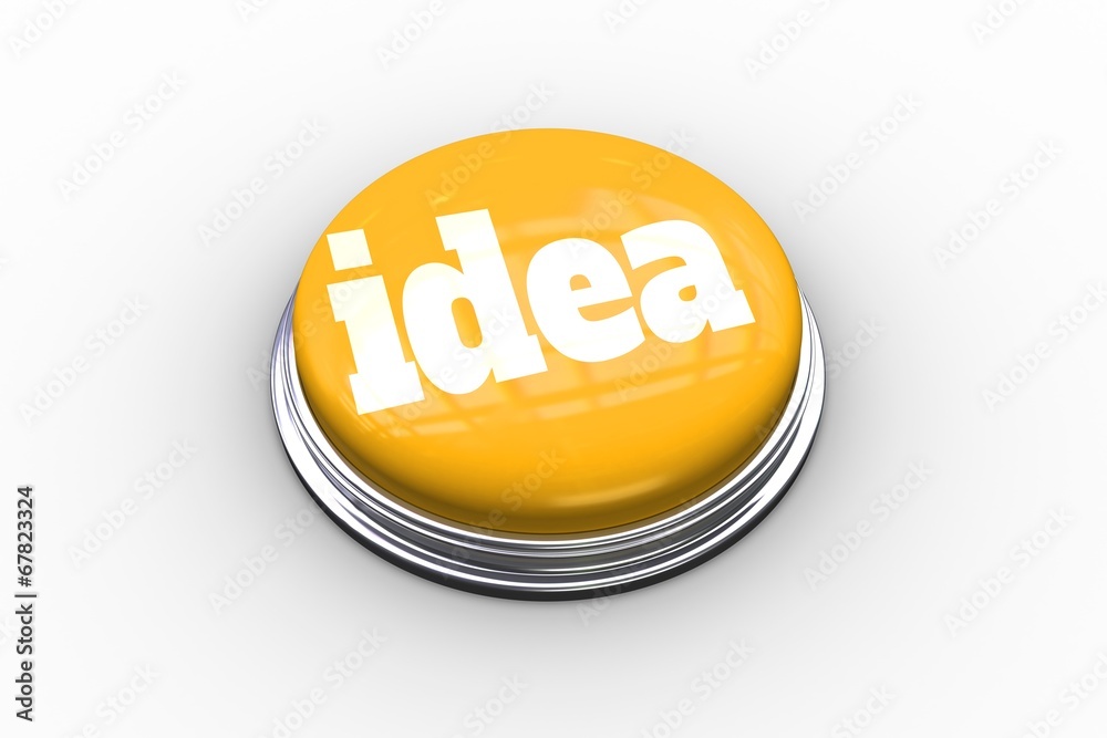 Poster Idea on shiny yellow push button