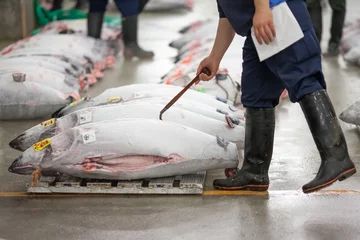 Meubelstickers Tsukiji Fischmarkt in Tokyo © eyetronic