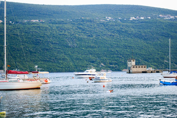 Fototapeta na wymiar Anchored Boats