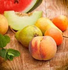 Naklejka na ściany i meble Seasonal fresh organic fruit