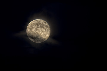 Full Moon on the black