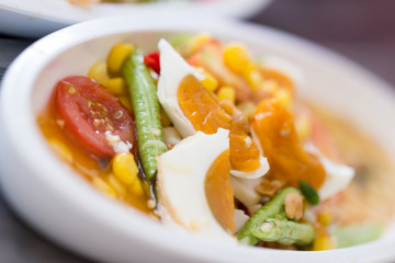 Egg with Spicy Salad