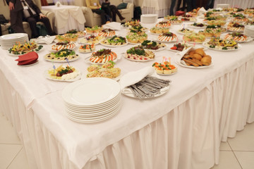 The image of a served table