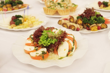 The image of a served table