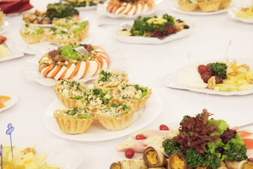 The image of a served table