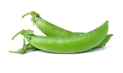 fresh green peas isolated on a white background