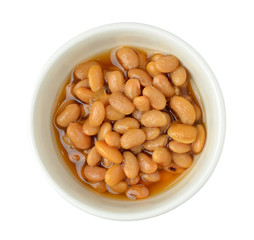 salted soybeans isolate on white background