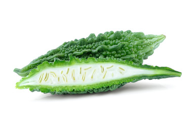 Bitter melon isolated on white background