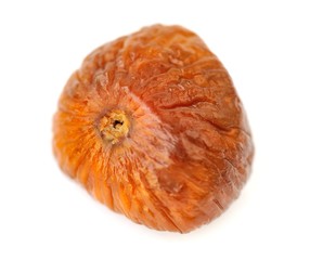Dried figs on white background