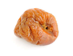 Dried figs on white background
