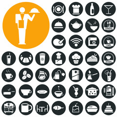 Cafe and restaurant icons