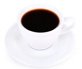 Cup of coffee isolated on white