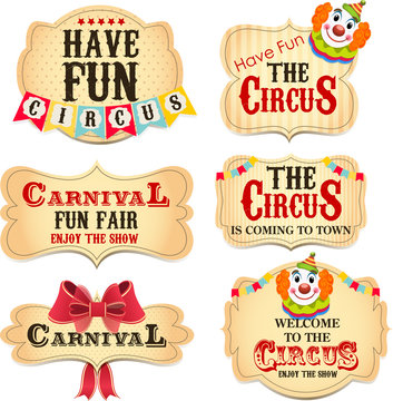 Circus labels