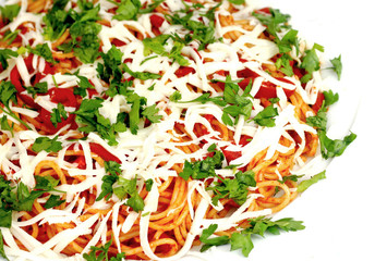 Pasta with vegetables and cheese