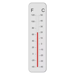 Foto op Plexiglas Thermometer 20 graden © emieldelange