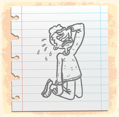 Cartoon  cry illustration