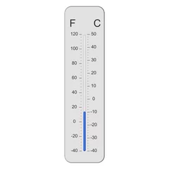 Foto auf Alu-Dibond Minus tien graden Celsius op thermometer © emieldelange