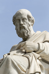 statue of Plato from the Academy of Athens,Greece