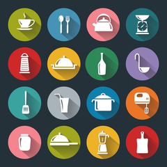 Kitchen flat icons