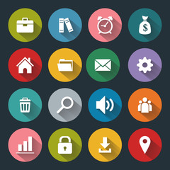 Flat icons for web and mobile
