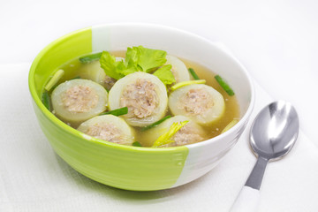 Clear Soup With Cucumber And Pork