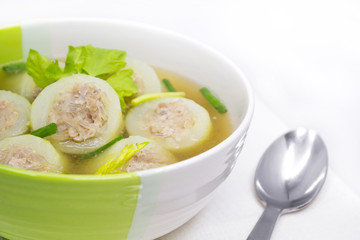 Clear Soup With Cucumber And Pork