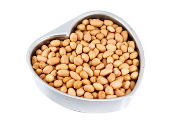 peanut in heart shape container