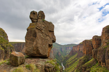 Rock figures looking down the valley