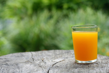 orange juice on the table