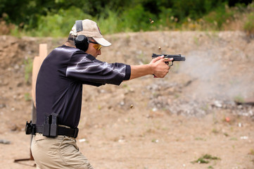Shooting and Weapons Training. Outdoor Shooting Range