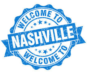 welcome to Nashville blue vintage isolated seal