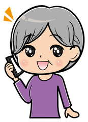 スマホで通話する女性