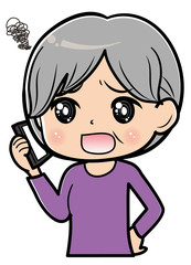 スマホで通話する女性