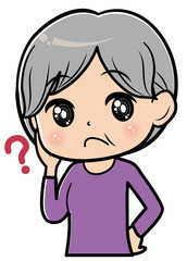 疑問を持つ女性