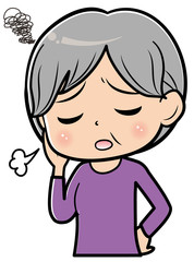 体調不良の女性