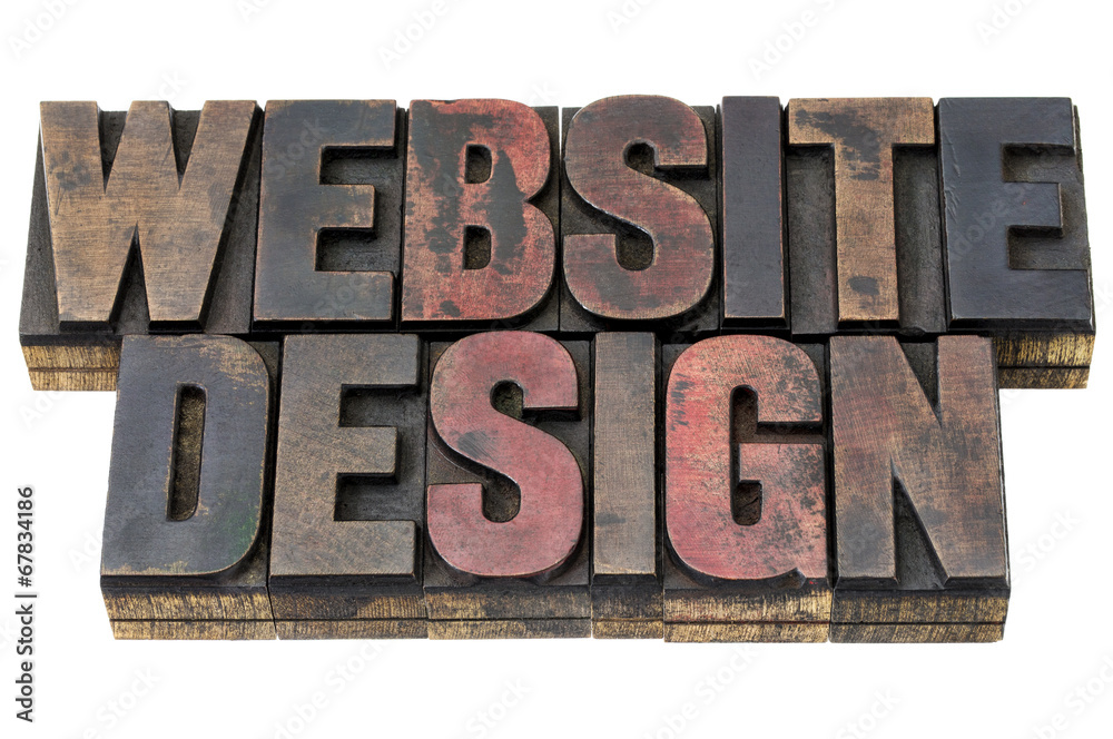 Canvas Prints website design in wood type