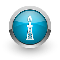 gas blue glossy web icon