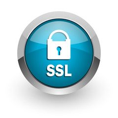 ssl blue glossy web icon