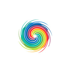 Abstract colorful swirl image logo