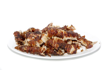 Plate of traditional Greek gyros