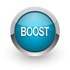 boost blue glossy web icon