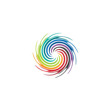 Abstract colorful swirl image logo
