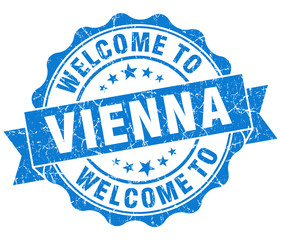 welcome to Vienna blue vintage isolated seal