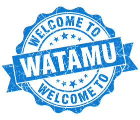 Obraz premium welcome to Watamu blue vintage isolated seal