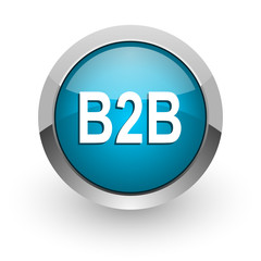 b2b blue glossy web icon
