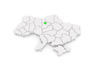 Fototapeta premium Map of Kiev. Ukraine.