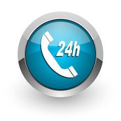 service blue glossy web icon