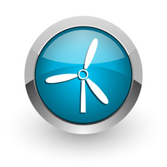 windmill blue glossy web icon