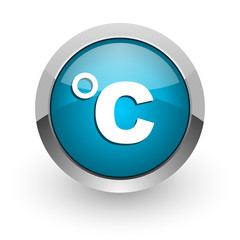 celsius blue glossy web icon